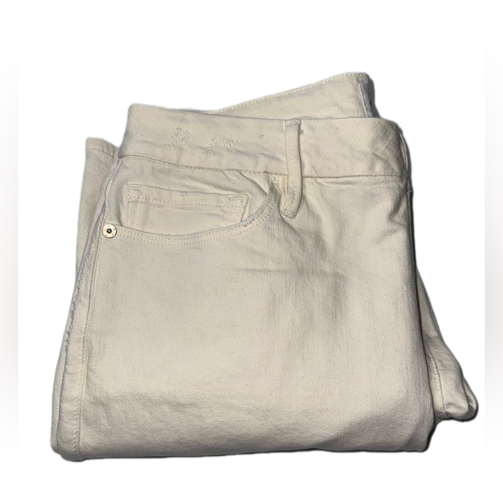 FRAME Le Crop Mini Boot Cream Jeans Size 31 NWOT women’s boot cut jeans - Picture 5 of 10